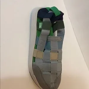 Sanuk Gray and Blue Sandals with Woven Design Sanuk | Shoes | Sanuk Gray And Blue Sandals With Woven  main image 2